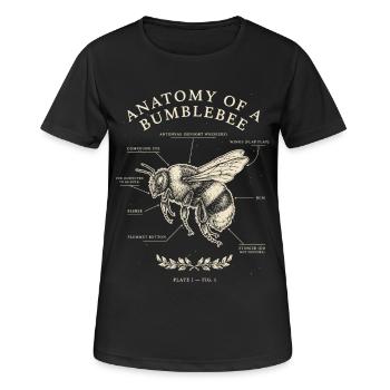 Bumblebee Anatomy Motif - Women's Breathable T-Shirt - black - Front - AI Model Female 172 light (172cm)