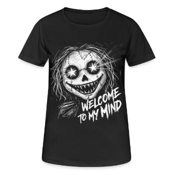 Masque d’horreur : bienvenue dans mon esprit - T-shirt respirant Femme - noir - Devant - AI Model Female 172 light (172cm)