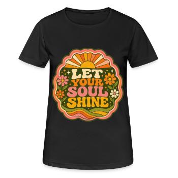 Laissez votre âme briller - T-shirt respirant Femme - noir - Devant - AI Model Female 172 light (172cm)