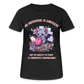 My Ability to Start Is Unavailable - Women's Breathable T-Shirt - black - Front - AI Model Female 172 light (172cm)