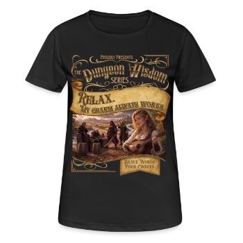 Mon charme fonctionne toujours - T-shirt respirant Femme - noir - Devant - AI Model Female 172 light (172cm)