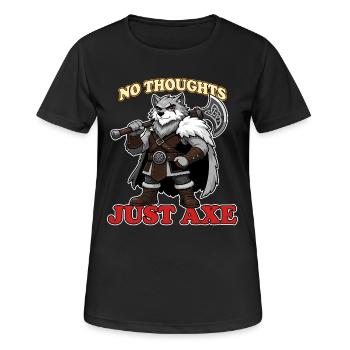 Pas de réflexions juste la hache Mascotte drôle du loup viking - T-shirt respirant Femme - noir - Devant - AI Model Female 172 light (172cm)