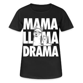 Drame Mama Llama – Motif familial drôle - T-shirt respirant Femme - noir - Devant - AI Model Female 172 light (172cm)