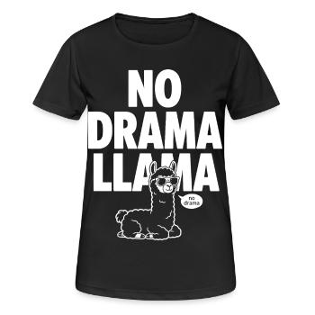 Llama sans drame – Llama cool - T-shirt respirant Femme - noir - Devant - AI Model Female 172 light (172cm)
