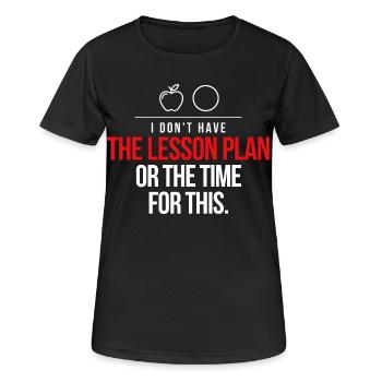 Pas de plan de leçon Time Tee - T-shirt respirant Femme - noir - Devant - AI Model Female 172 light (172cm)
