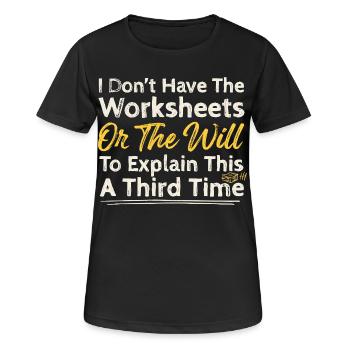Je n’ai pas la citation des fiches d’exercices - T-shirt respirant Femme - noir - Devant - AI Model Female 172 light (172cm)