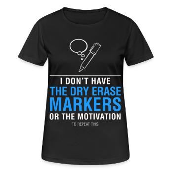 No Markers No Motivation - Women's Breathable T-Shirt - black - Front - AI Model Female 172 light (172cm)