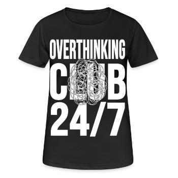 Club de la surpensée 24h/24 et 7j/7 du chaos mental - T-shirt respirant Femme - noir - Devant - AI Model Female 172 light (172cm)