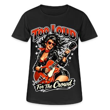 Trop bruyant pour la foule : Pin-up rockabilly - T-shirt respirant Femme - noir - Devant - AI Model Female 172 light (172cm)