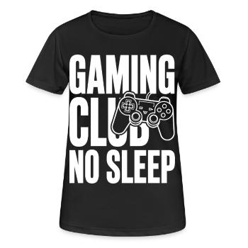 Manette Gaming Club Sans Sommeil - T-shirt respirant Femme - noir - Devant - AI Model Female 172 light (172cm)