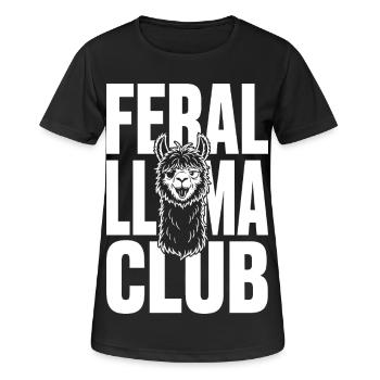 Club de lamas sauvages Lama sauvages - T-shirt respirant Femme - noir - Devant - AI Model Female 172 light (172cm)