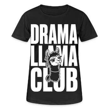 Drama Llama Club Naughty Llama Diva - Women's Breathable T-Shirt - black - Front - AI Model Female 172 light (172cm)
