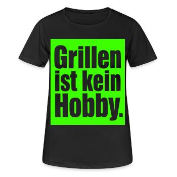 BBQ Spruch Geschenk für Männer & Papa Grillfans - Frauen T-Shirt atmungsaktiv - Schwarz - Vorne - AI Model Female 172 light (172cm)