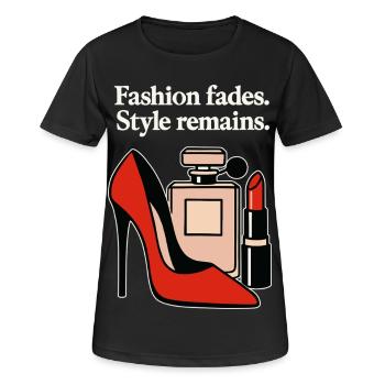 Fashion fades. Style remains. - Elegant High Heel - Women's Breathable T-Shirt - black - Front - AI Model Female 172 light (172cm)
