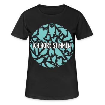 Birdwatching - Frauen T-Shirt atmungsaktiv - Schwarz - Vorne - AI Model Female 172 light (172cm)