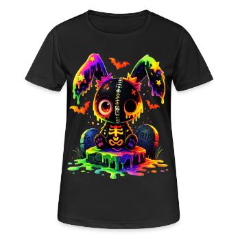 Kawaii Gothic Rabbit - Women's Breathable T-Shirt - black - Front - AI Model Female 172 light (172cm)