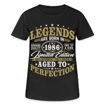 1986 Vintage Vintage Birthday Gift Retro - Women's Breathable T-Shirt - black - Front - AI Model Female 172 light (172cm)