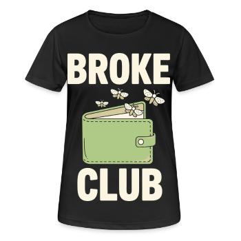 Portefeuille vide du club cassé - T-shirt respirant Femme - noir - Devant - AI Model Female 172 light (172cm)