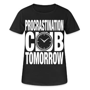 Procrastination Club Tomorrow - Women's Breathable T-Shirt - black - Front - AI Model Female 172 light (172cm)
