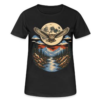 Oiseau de nuit - T-shirt respirant Femme - noir - Devant - AI Model Female 172 light (172cm)