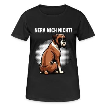 Nerv Mich Nicht Boxer Boxerhalter Boxerbesitzer - Frauen T-Shirt atmungsaktiv - Schwarz - Vorne - AI Model Female 172 light (172cm)