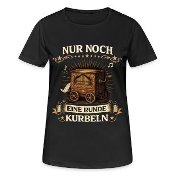 Vintage Drehorgel | Klassisches Musik Motiv - Frauen T-Shirt atmungsaktiv - Schwarz - Vorne - AI Model Female 172 light (172cm)