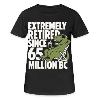 Extremely Retired Since 65 T-Rex - Women's Breathable T-Shirt - black - Front - AI Model Female 172 light (172cm)