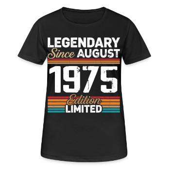 Legendär seit August 1975 Vintage Retro - Frauen T-Shirt atmungsaktiv - Schwarz - Vorne - AI Model Female 172 light (172cm)