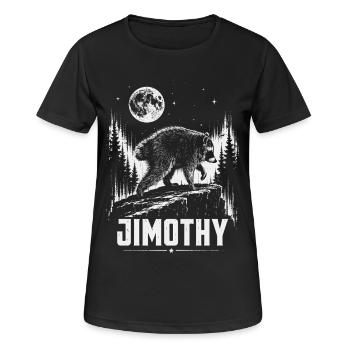 Raton Laveur Jimothy Pleine Lune Sunset Vintage - T-shirt respirant Femme - noir - Devant - AI Model Female 172 light (172cm)