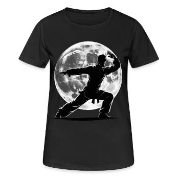 Tai Chi Zen Meditation – Chi Qigong Training - Women's Breathable T-Shirt - black - Front - AI Model Female 172 light (172cm)