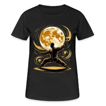 Tai Chi Zen Meditation – Chi Qigong Training - Women's Breathable T-Shirt - black - Front - AI Model Female 172 light (172cm)