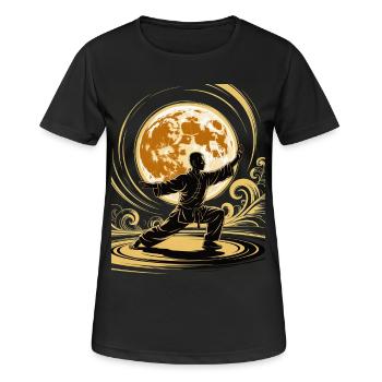 Méditation Zen du Tai Chi – Entraînement au Chi Qigong - T-shirt respirant Femme - noir - Devant - AI Model Female 172 light (172cm)