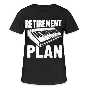 Plan de retraite Piano Clavier - T-shirt respirant Femme - noir - Devant - AI Model Female 172 light (172cm)