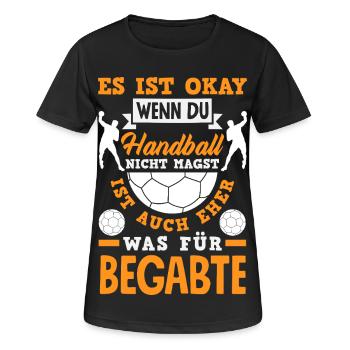 Handball Handballer Handball Trainer Fan Geschenk - Frauen T-Shirt atmungsaktiv - Schwarz - Vorne - AI Model Female 172 light (172cm)