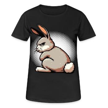 Kaninchen Hase Hasen langohr Klopfer Rammler - Frauen T-Shirt atmungsaktiv - Schwarz - Vorne - AI Model Female 172 light (172cm)