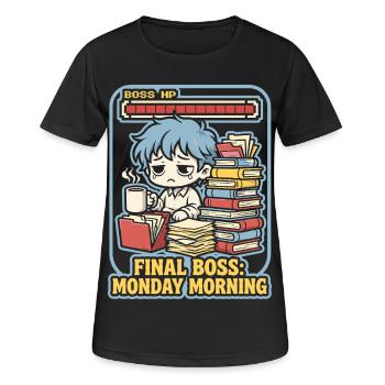 Final Monday Morning Gamer - Frauen T-Shirt atmungsaktiv - Schwarz - Vorne - AI Model Female 172 light (172cm)