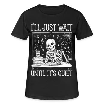 Lehrer, Halloween, Skelett - Frauen T-Shirt atmungsaktiv - Schwarz - Vorne - AI Model Female 172 light (172cm)