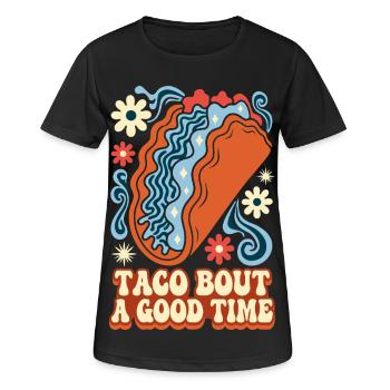 Taco Bout A Good Time Retro Taco - Frauen T-Shirt atmungsaktiv - Schwarz - Vorne - AI Model Female 172 light (172cm)