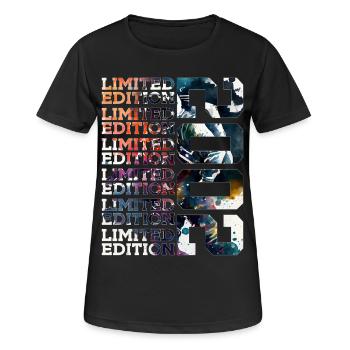 WELTRAUM 24 JAHRE 2002 ASTRONAUT 24. GEBURTSTAG - Frauen T-Shirt atmungsaktiv - Schwarz - Vorne - AI Model Female 172 light (172cm)
