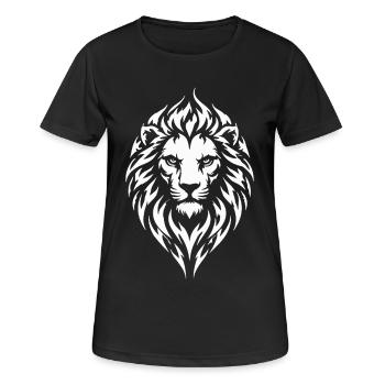 Style de tatouage tribal Lion - T-shirt respirant Femme - noir - Devant - AI Model Female 172 light (172cm)