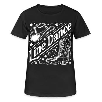 Line Dance Western Graphic - Women's Breathable T-Shirt - black - Front - AI Model Female 172 light (172cm)