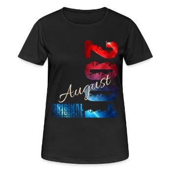 25. Geburtstag Geschenk Original August 2001 - Frauen T-Shirt atmungsaktiv - Schwarz - Vorne - AI Model Female 172 light (172cm)