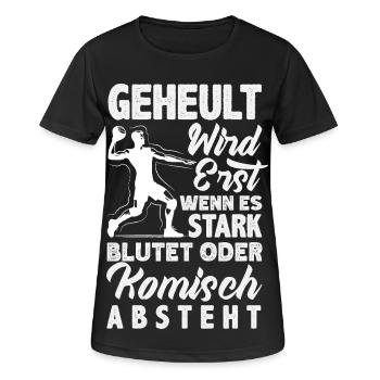 Handball Handballer Handball Trainer Fan Geschenk - Frauen T-Shirt atmungsaktiv - Schwarz - Vorne - AI Model Female 172 light (172cm)