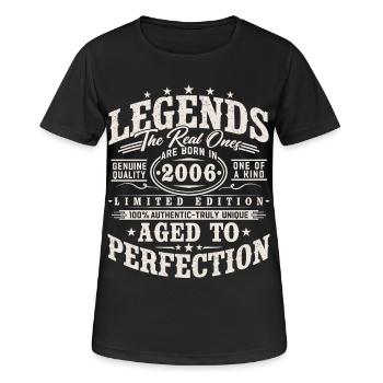 2006 Jahrgang Vintage Geburtstag Geschenk Retro - Frauen T-Shirt atmungsaktiv - Schwarz - Vorne - AI Model Female 172 light (172cm)
