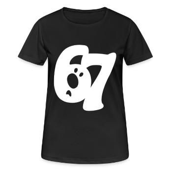 six seven | Number duo 6 and 7 | questioning face - Women's Breathable T-Shirt - black - Front - AI Model Female 172 light (172cm)