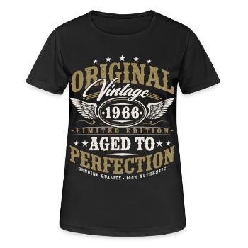 Original 1966 Jahrgang Vintage Geburtstag Geschenk - Frauen T-Shirt atmungsaktiv - Schwarz - Vorne - AI Model Female 172 light (172cm)