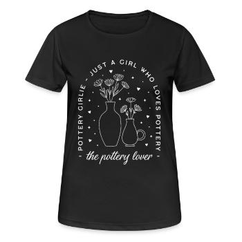 Töpferliebhaberin - Frauen T-Shirt atmungsaktiv - Schwarz - Vorne - AI Model Female 172 light (172cm)