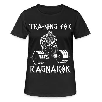Training für Ragnarök - Frauen T-Shirt atmungsaktiv - Schwarz - Vorne - AI Model Female 172 light (172cm)