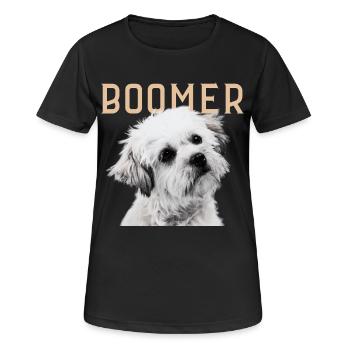 Boomer Dog Vintage - Frauen T-Shirt atmungsaktiv - Schwarz - Vorne - AI Model Female 172 light (172cm)