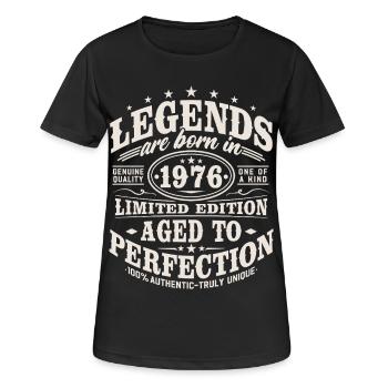 1976 Jahrgang Vintage Geburtstag Geschenk Retro - Frauen T-Shirt atmungsaktiv - Schwarz - Vorne - AI Model Female 172 light (172cm)